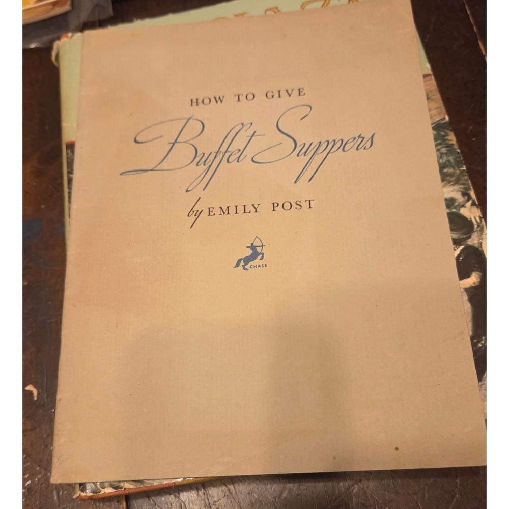 Emily Post How To Give Buffet Suppers 1933 Booklet 1st Edition Art Deco RARE